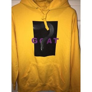 Kobe Bryant GOAT Hoodie XL, LA Lakers Purple & Gold, Mamba Sweatshirt